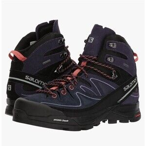 NWT Salomon Wmns Sz 9 X Alp Mid LTR GTX W High Rise Hiking Boots Nightshade $240